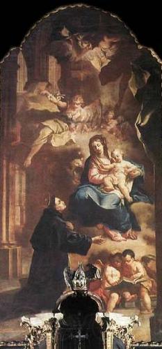 Kracker, Johann Lucas Appearance of the Virgin to St Anthony Norge oil painting art
